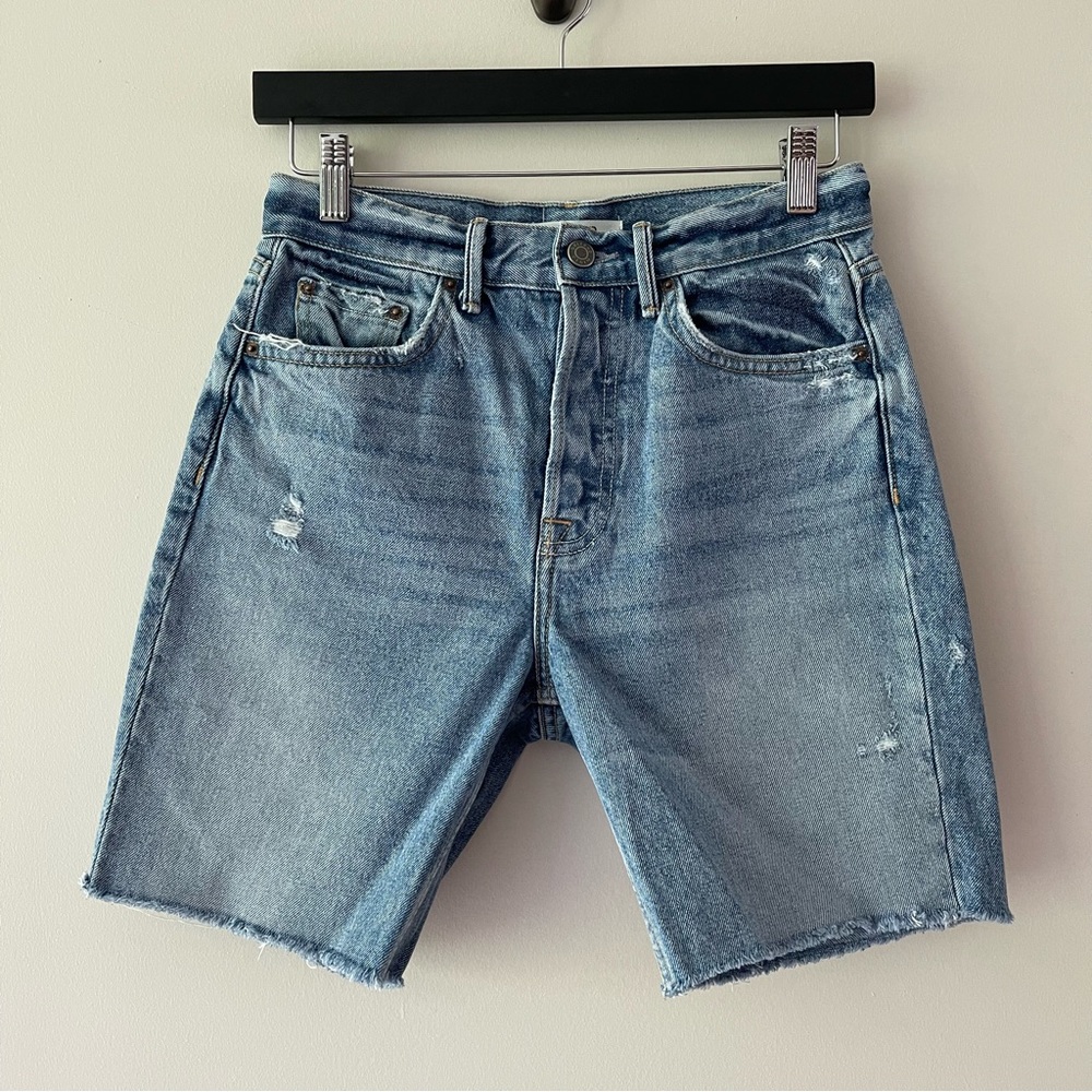 GRLFRND BEVERLY BERMUDA DENIM SHORTS